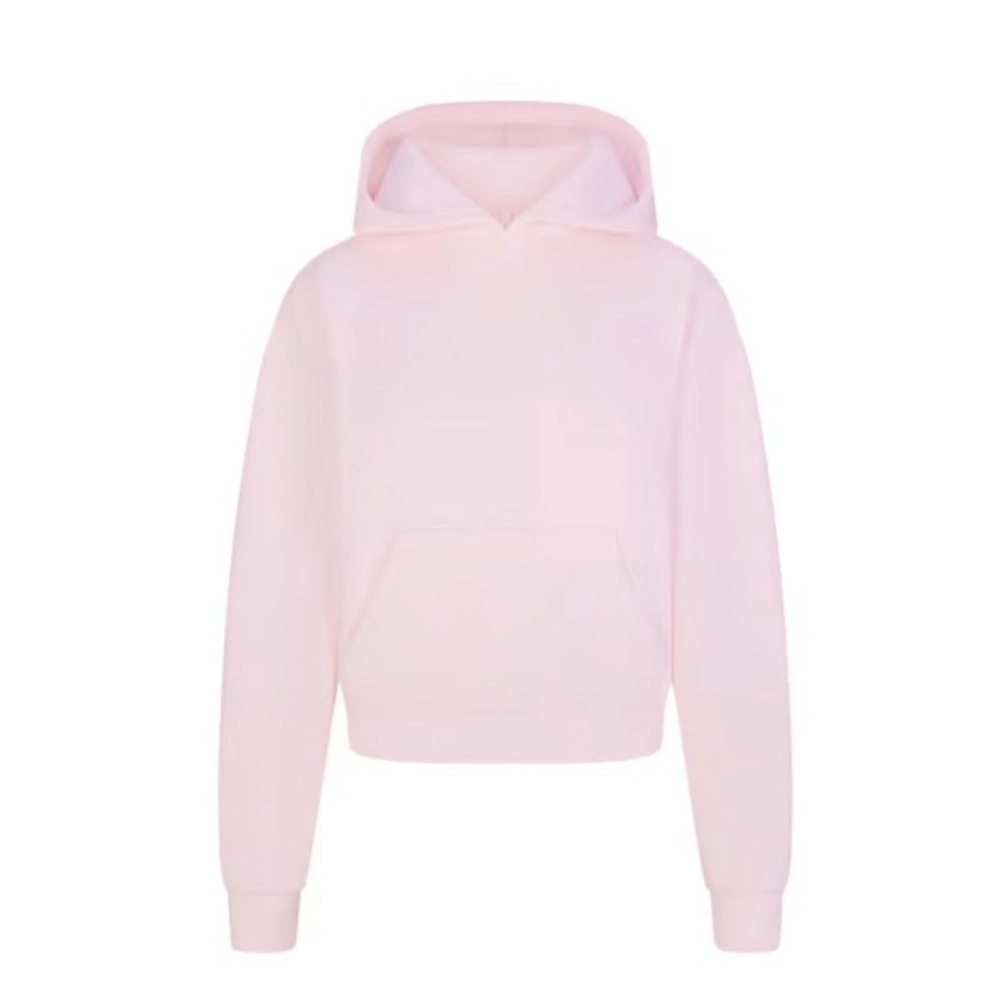 Skims cotton fleece classic Hoodie in cherry blossom
